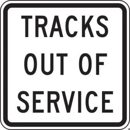 Accuform RAIL SIGN TRACKS OUT OF SERVICE FRR702DP FRR702DP